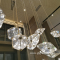 Classic glass crystal modern indoor decoration hotel lobby chandelier pendant light